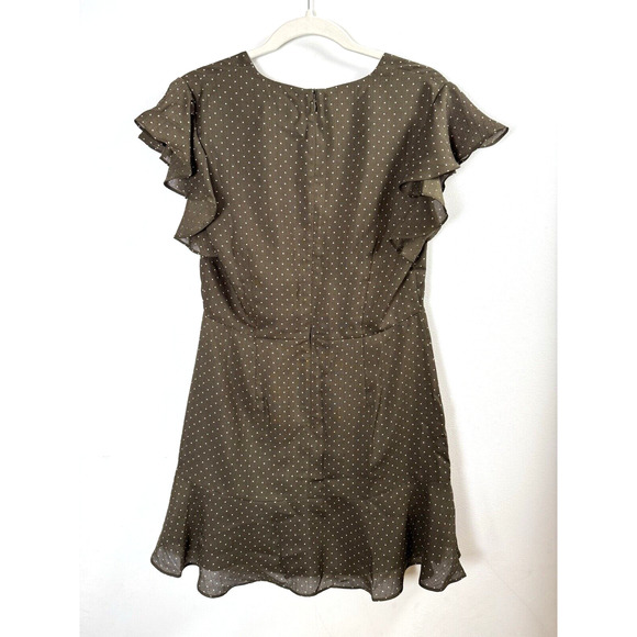 Alexis Brown Polka Dot Dress Retail $395 Old Money Preppy Luxury Designer Twee L - Picture 5 of 10